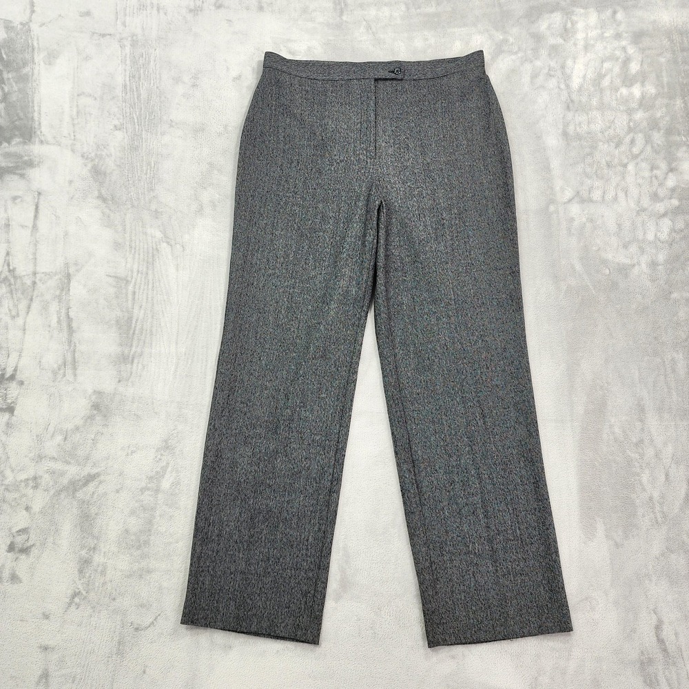 Vintage JM Collection Pants Womens 14 Gray High Rise Straight Leg Stretch Office